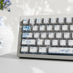 Blue Pottery Design Keycaps and Mechanical Keyboard