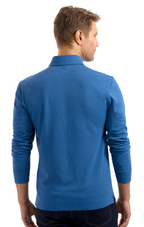 Long Sleeve Polo Solid // Blue