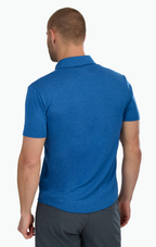 Short Sleeve Button Down Polo Solid // Blue
