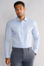 Leader Non-Iron Contrast // Blue Check