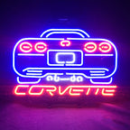 Blue Corvette Auto Car Motor Neon Signs Light