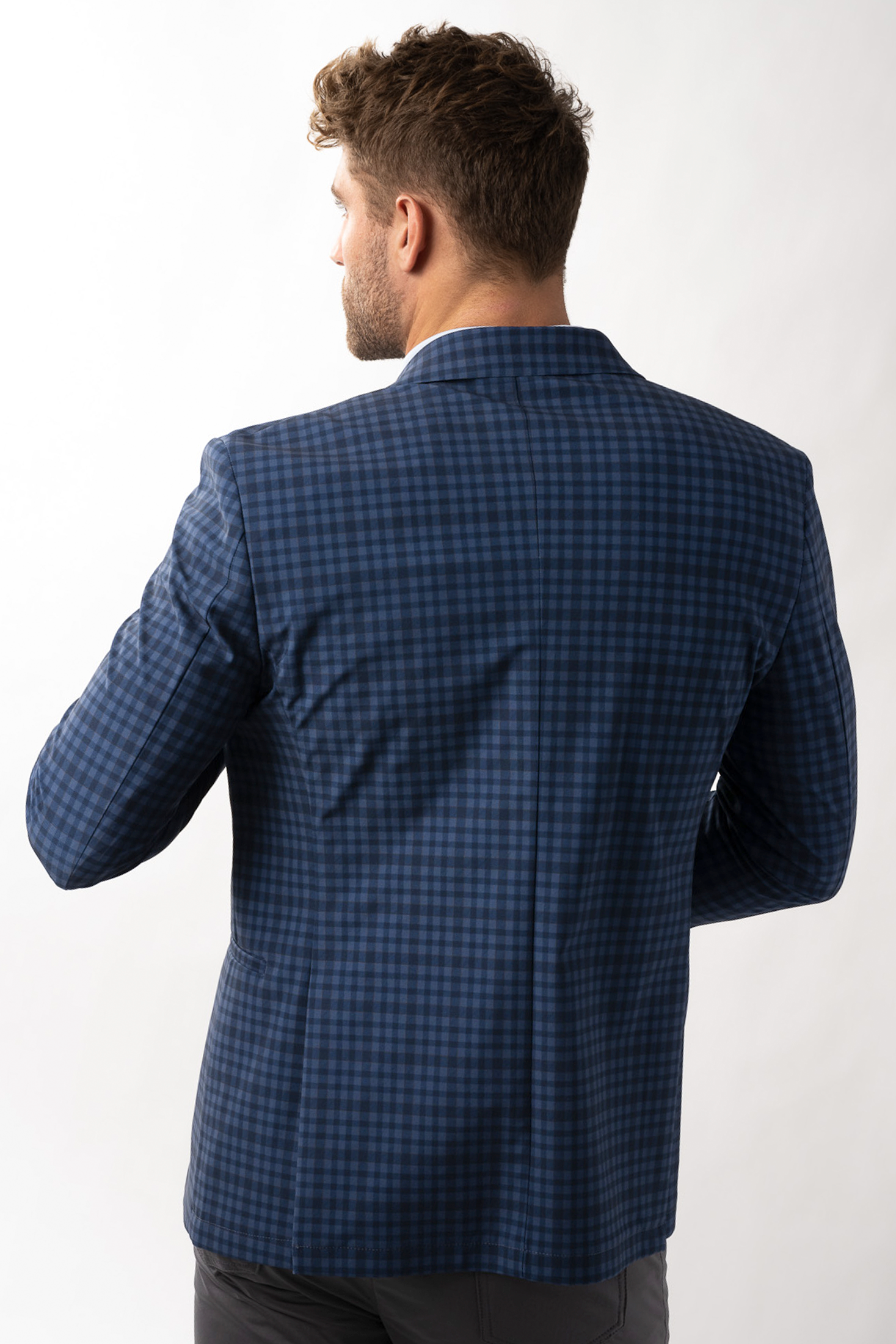 Performance Blazer // Blue Navy Check