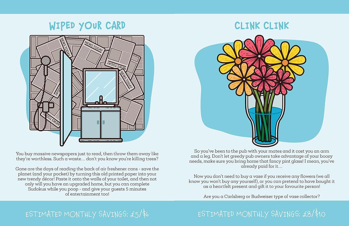 A Cheapskates Guide to Life Hardcover Book - Funny Gag Joke Gift