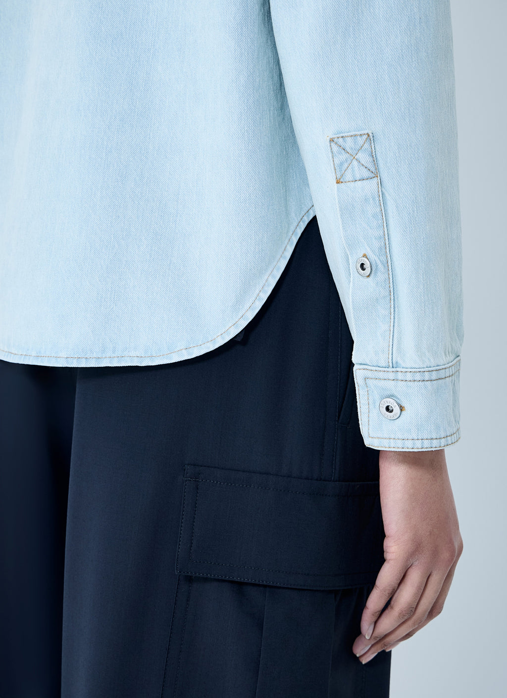 Bottega Veneta Women Extra Bleach Denim Shirt
