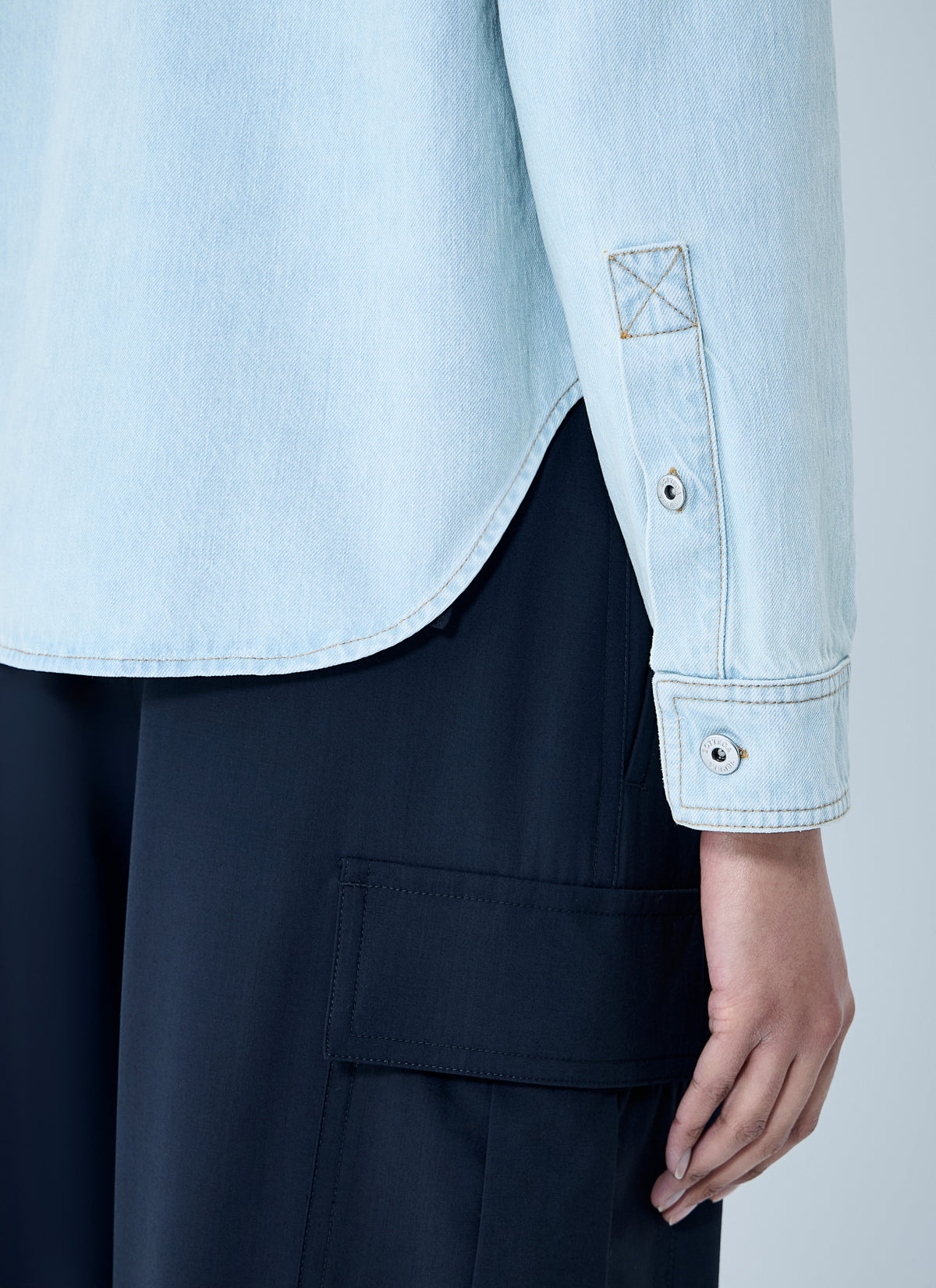 Bottega Veneta Women Extra Bleach Denim Shirt