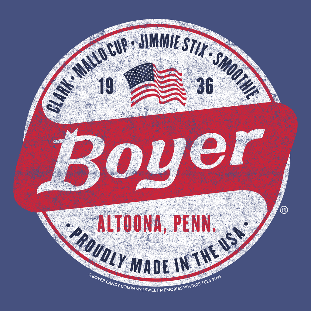 Boyer® Made in the USA Tee - Vintage Candy Soft Cotton Unisex Graphic T-Shirt