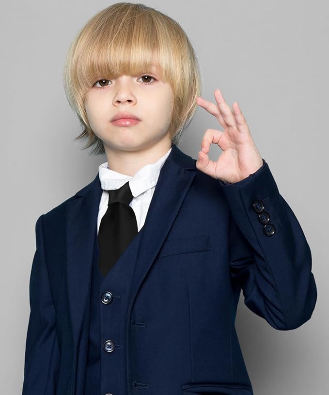 Vittorio Farina Boy's Satin Clip Necktie