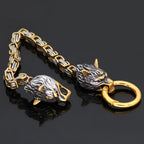 Vikings Wolf Head Stainless Steel Bracelet