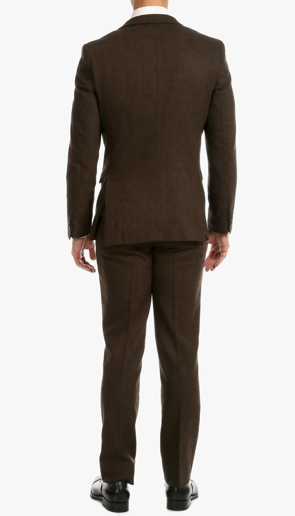 Bradford Cognac Slim Fit 3 Piece Tweed Suit Notch