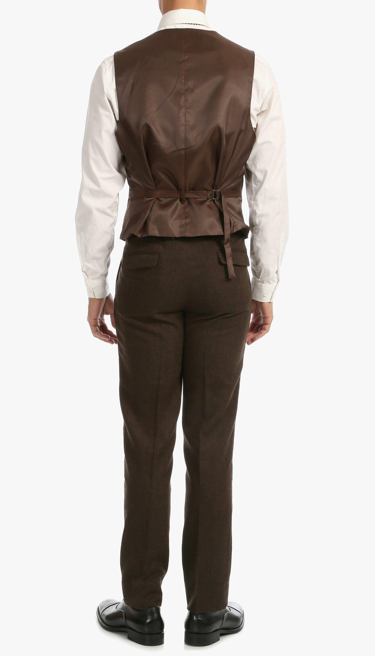 Bradford Cognac Slim Fit 3 Piece Tweed Suit Notch
