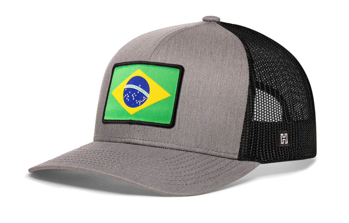 Brazil Flag International Trucker Hat  |  Brazilian Snapback