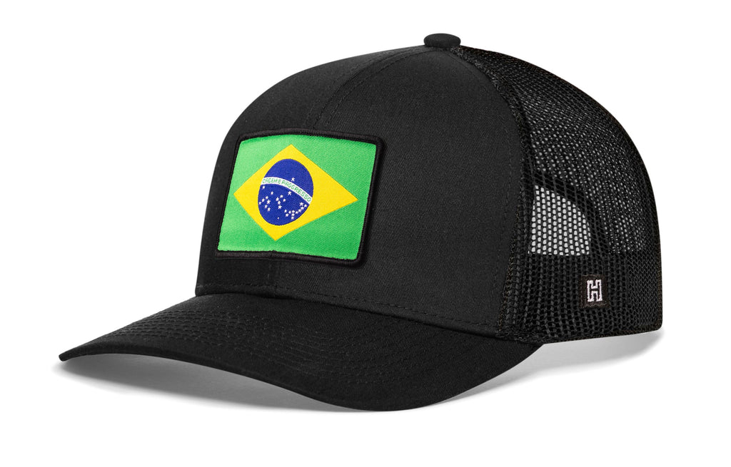 Brazil Flag International Trucker Hat  |  Brazilian Snapback