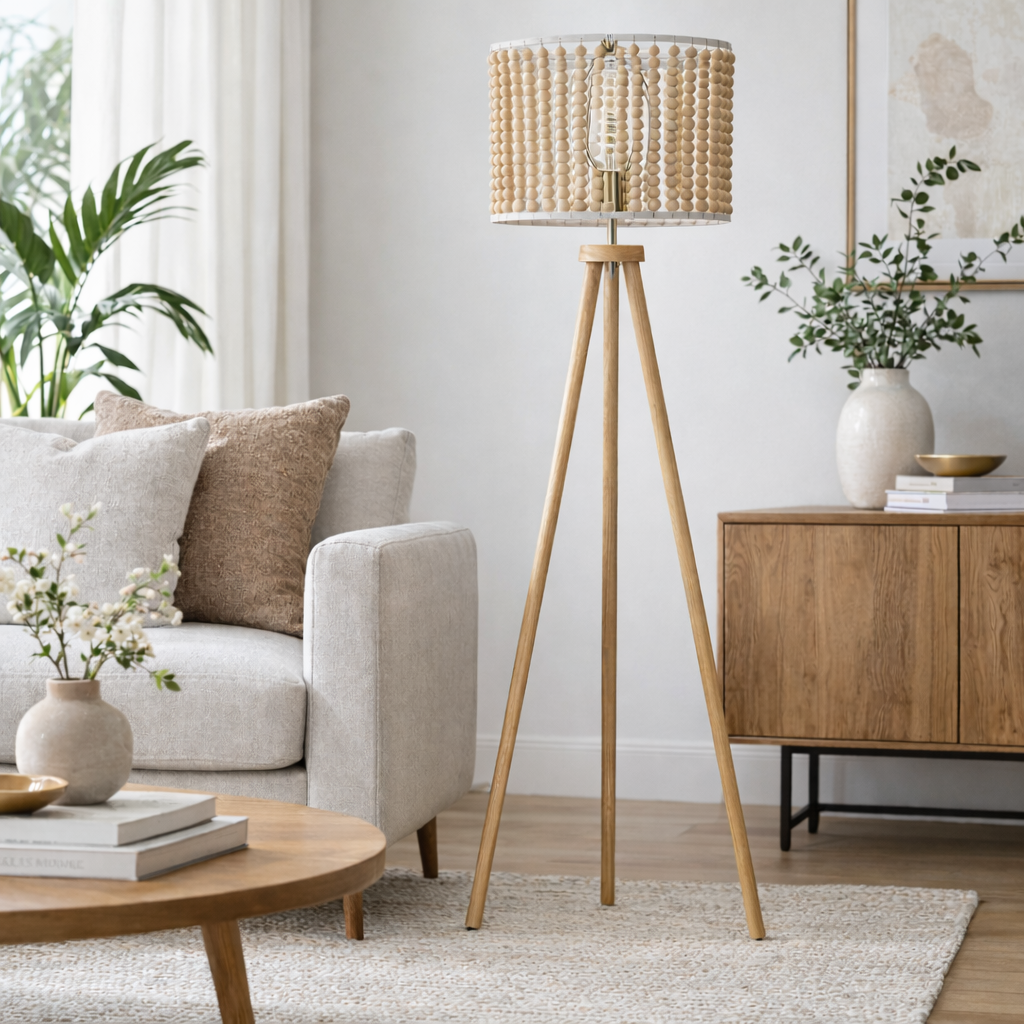Brillo Three Legged Floor Lamp Natural