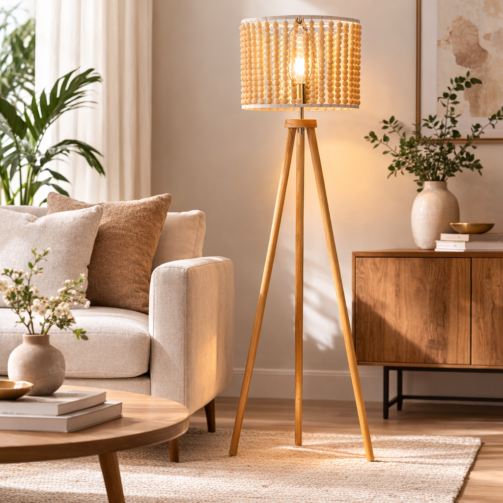 Brillo Three Legged Floor Lamp Natural