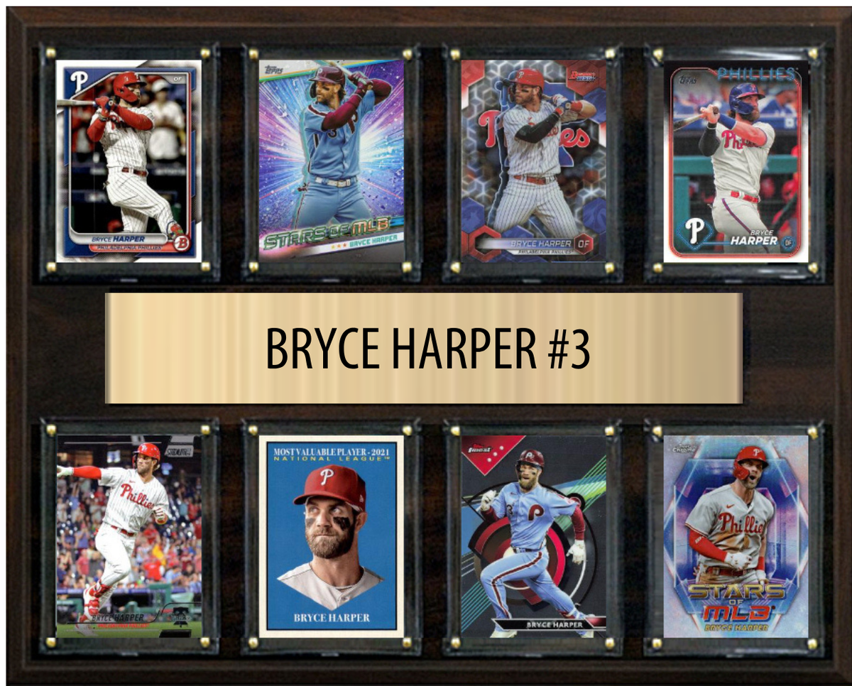 Bryce Harper #3 8 Card Plaque Topps Bowman 2025 2026 Philadelphia Phillies
