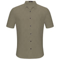 Barocco Command Chic Men's Short Sleeve Shirt - Khaki