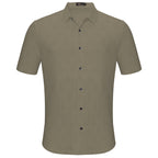 Barocco Command Chic Men's Short Sleeve Shirt - Khaki