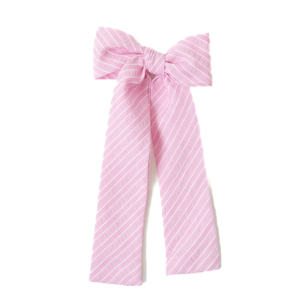 Bubble Gum Stripe - Lady Hair Bow