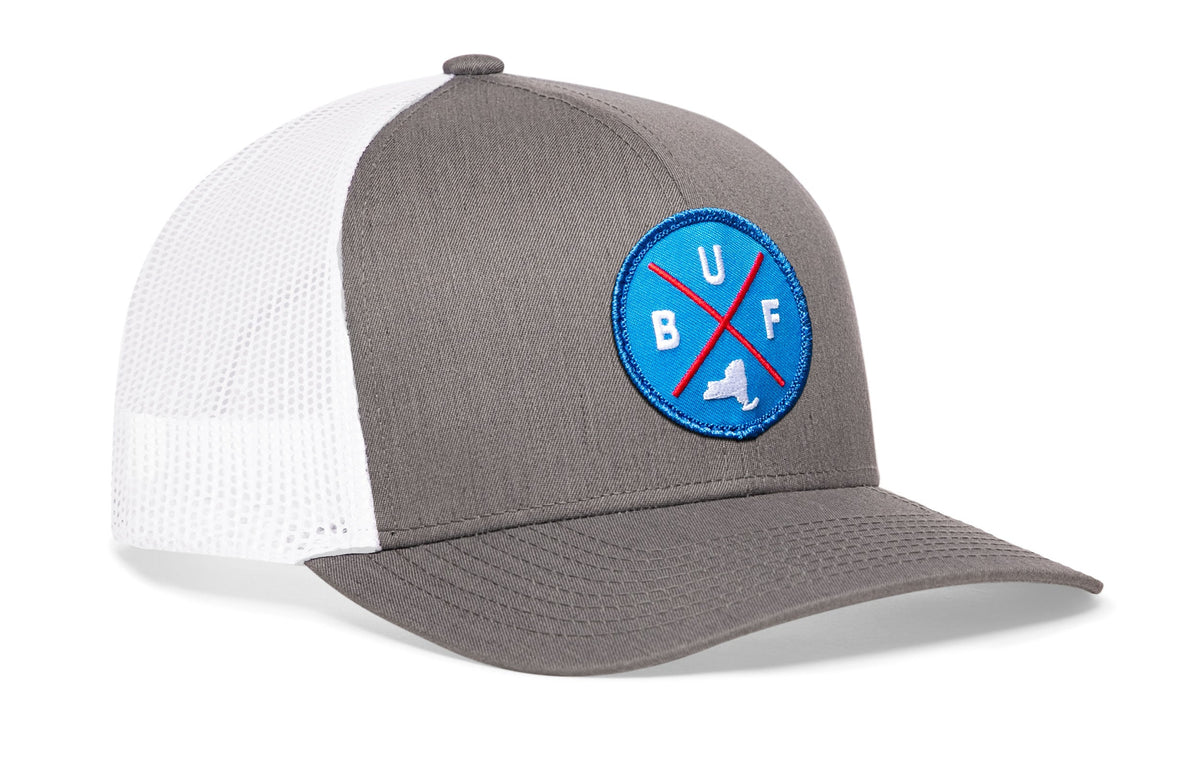 Buffalo Trucker Hat  |  Blue Patch BUF X Snapback