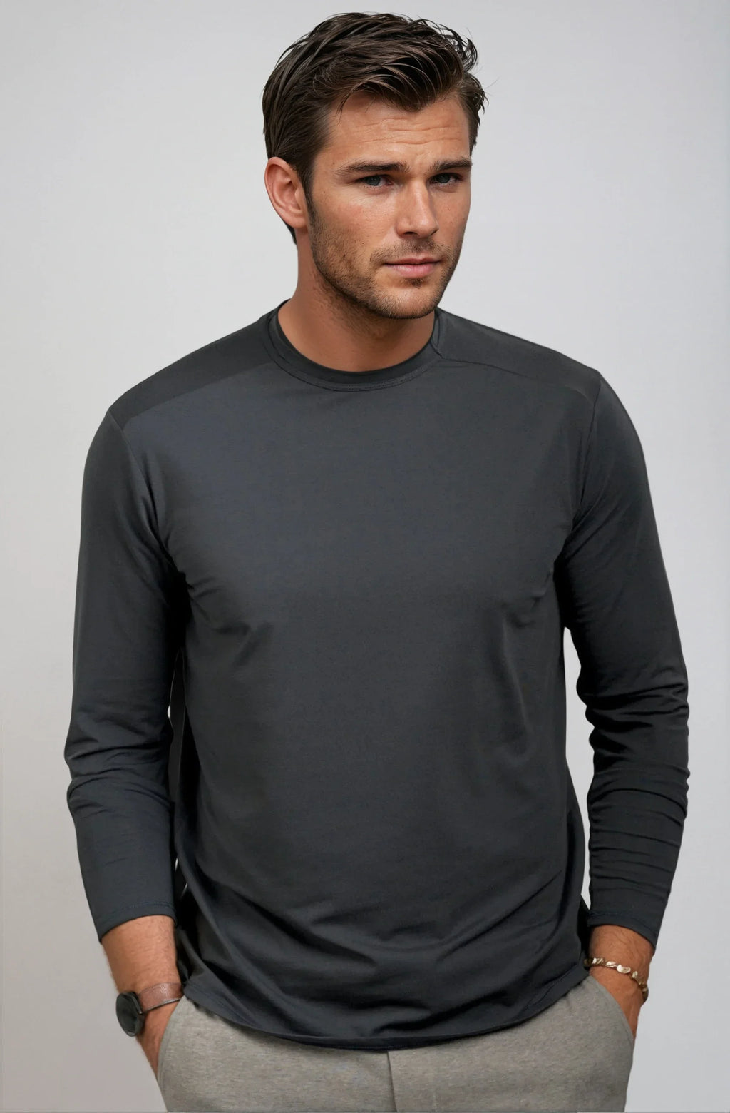 Buki Cinqo Long Sleeve Tech Tee - Blue Night
