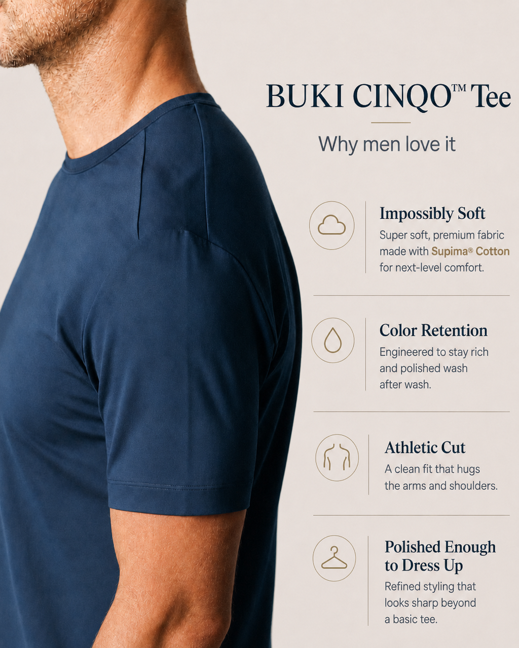 Buki Cinqo Tech Tee - White