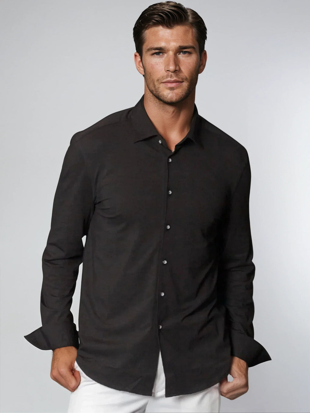 Cinqo 'Single Shot' Long Sleeve Shirt - Black