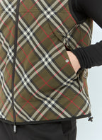 Burberry Men Check Padded Gilet