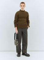 Burberry Men Fringed Wool Sweater
