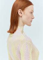 Burberry Women Argyle High-Neck Sweater
