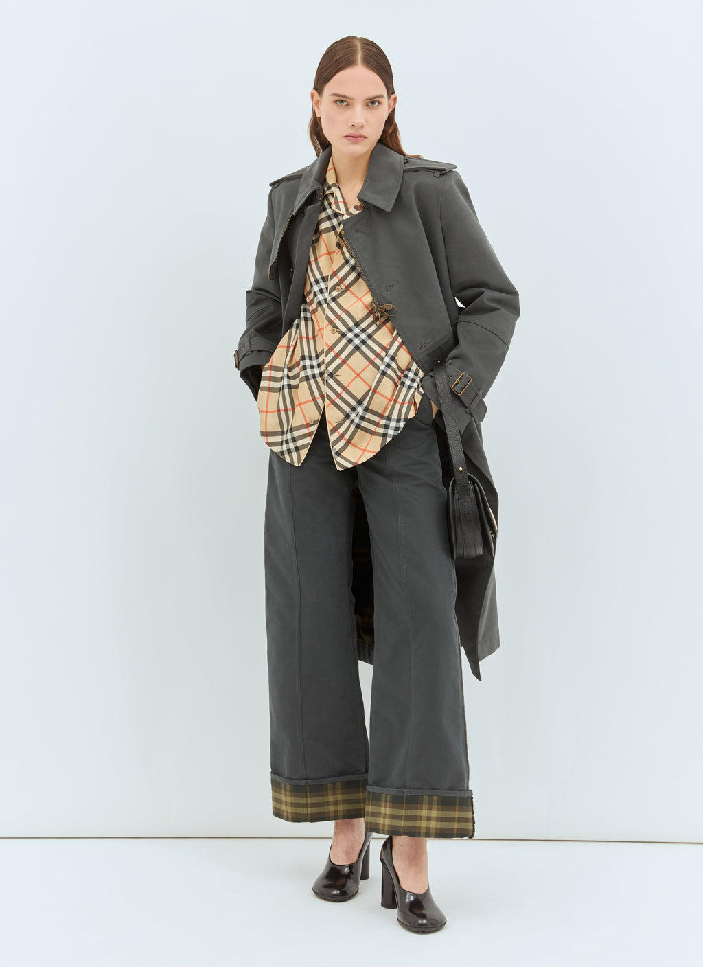 Burberry Women Check Silk Pyjama Shirt