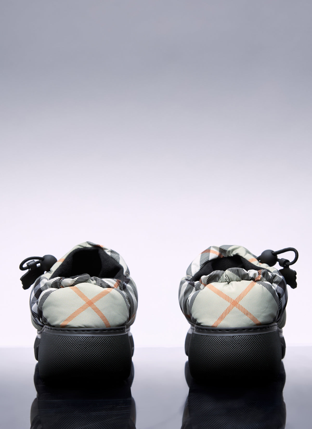 Burberry Women Check Nylon-Blend Pillow Mule
