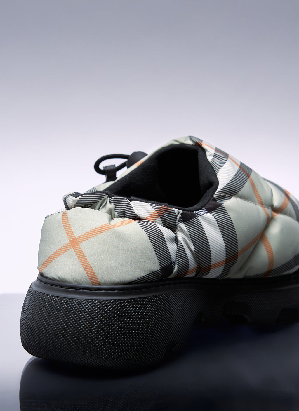 Burberry Women Check Nylon-Blend Pillow Mule
