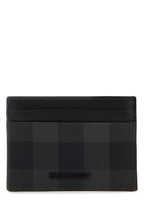 BURBERRY Checked Mini Canvas Card Holder