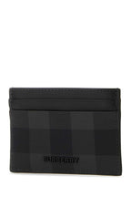 BURBERRY Checked Mini Canvas Card Holder