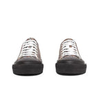 Burberry Monogram Pattern Low Top Black Orange Canvas