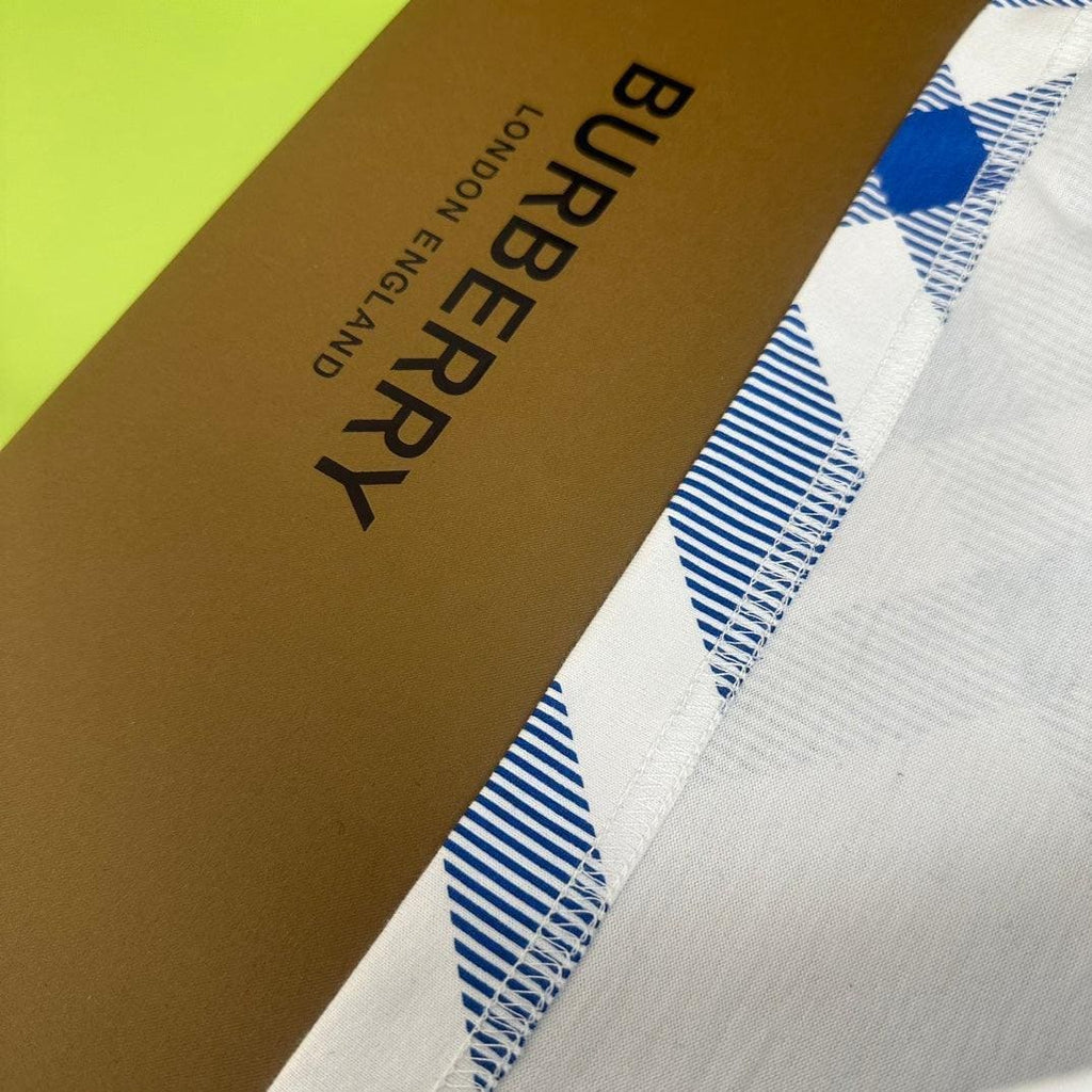 Burberry T-Shirt Without Collar 'Blue & White'