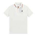 Burberry White T-Shirt With Collar