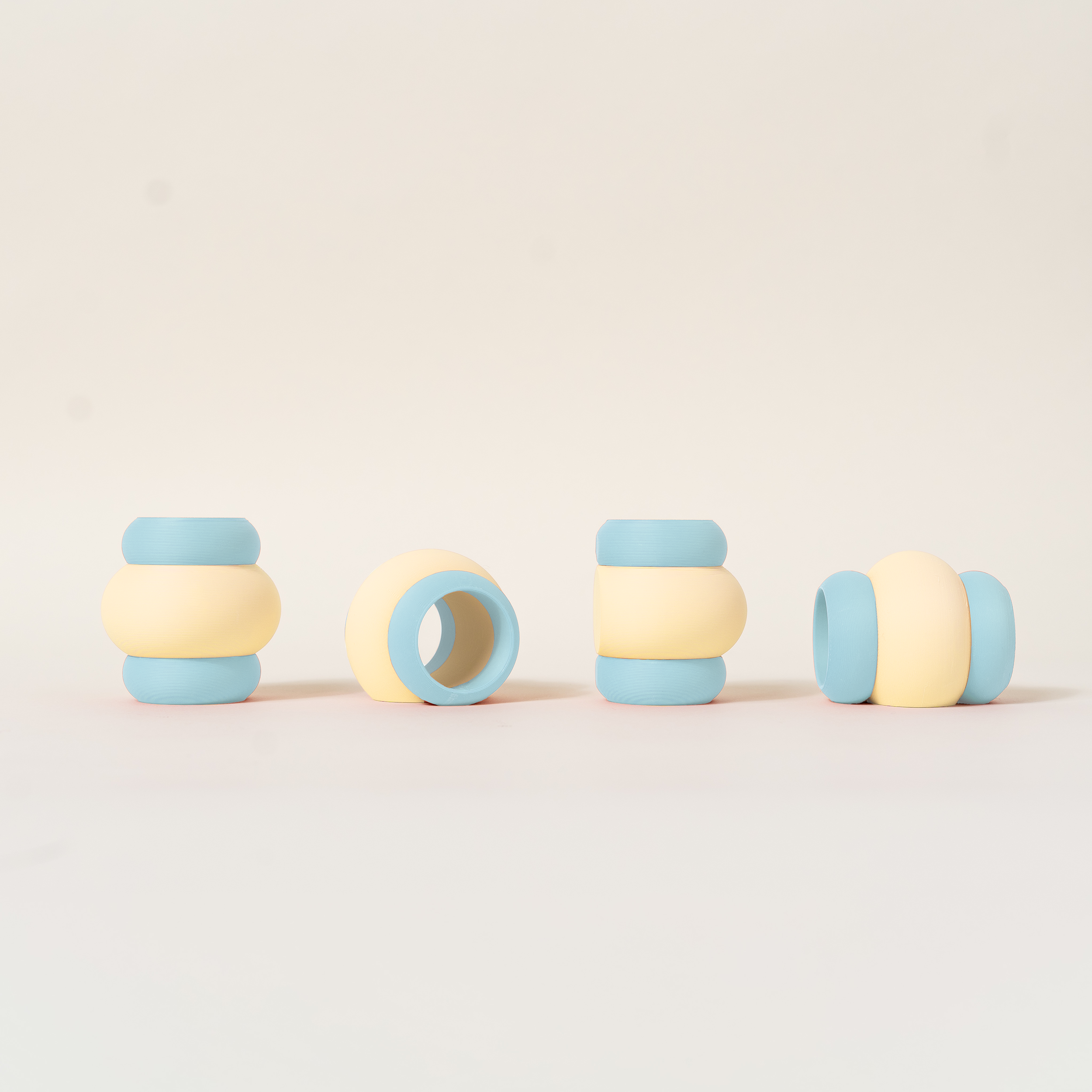 color-block napkin rings