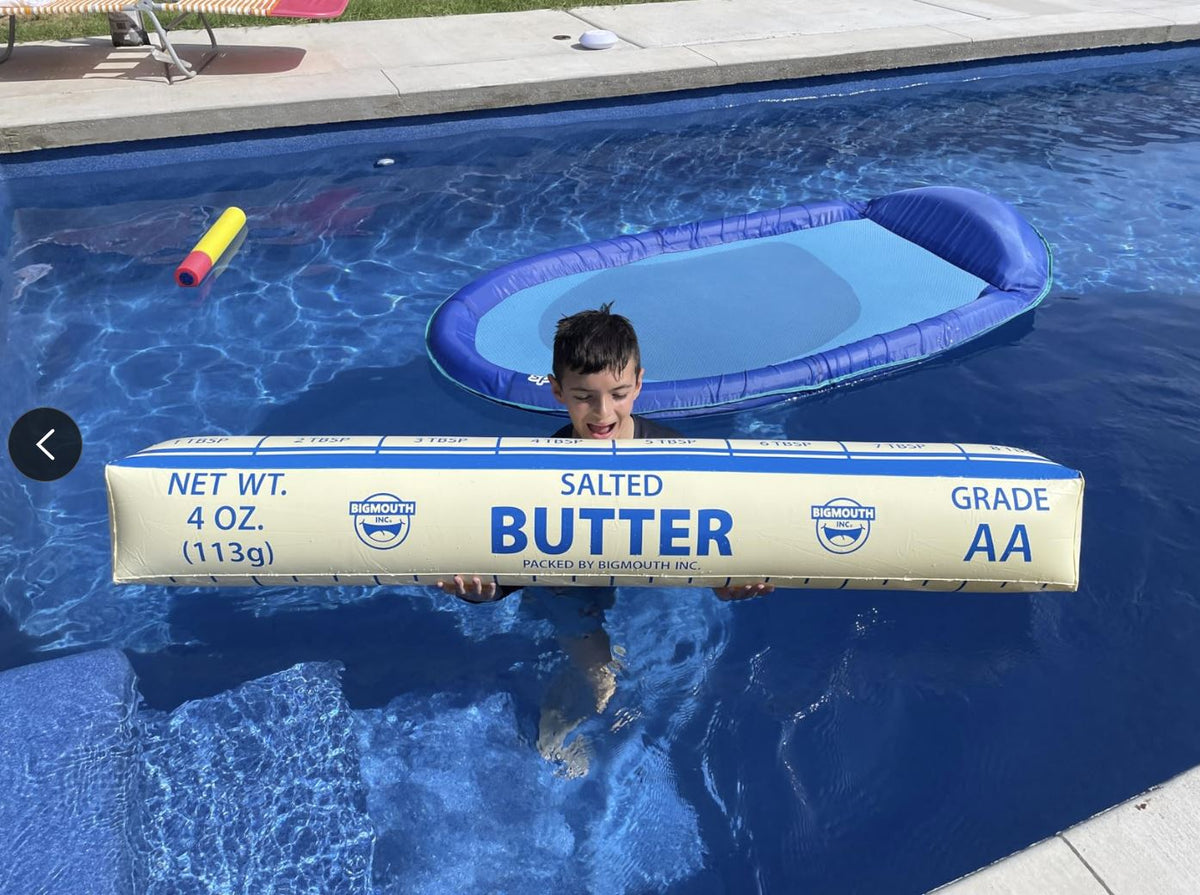 5 FT GIANT BUTTER STICK Inflatable Noodle Swimming Pool Float Toy - BigMouth Inc