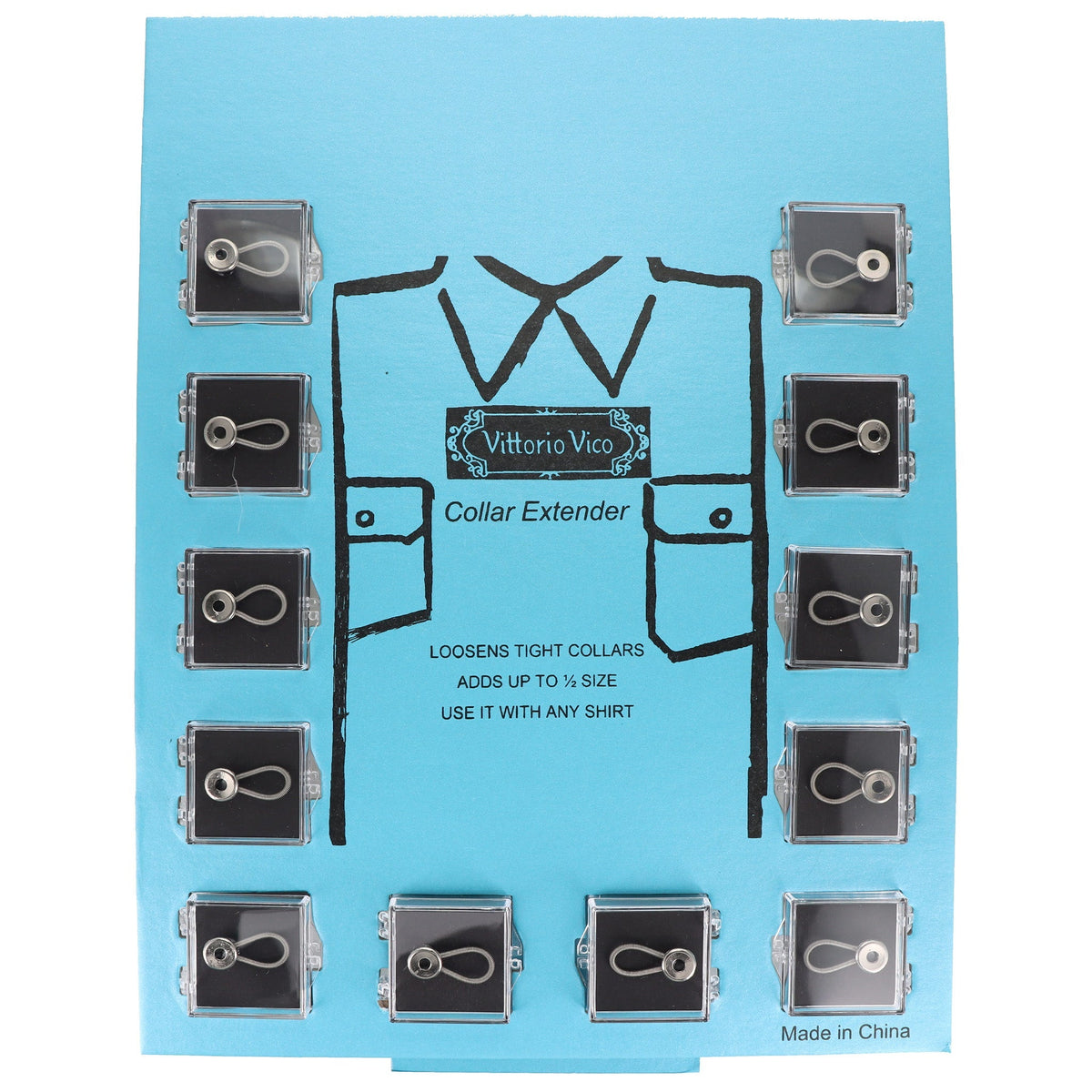 Vittorio Farina Men's WONDER Button Collar Extenders