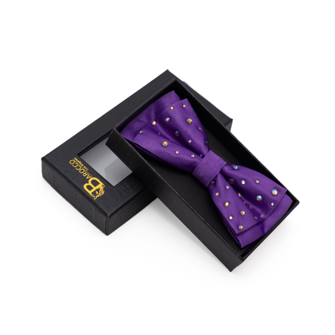 Barocco Bold and Confident Men's Bow Tie - Purple