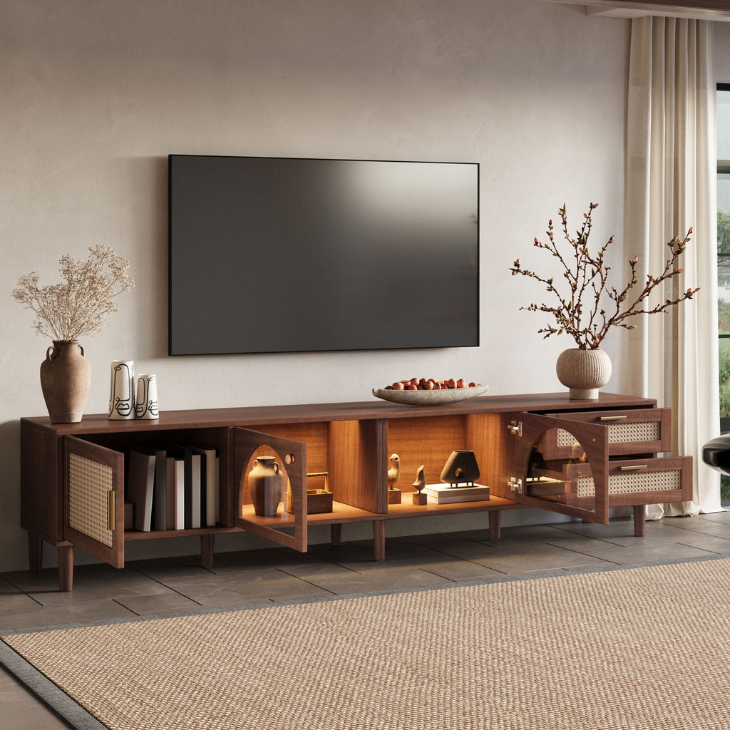 TV Stand For TVs Up To 90" - Dark Brown