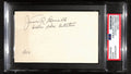 James Leavelle Signed/Inscr 3x5 Index Card Dallas Police PSA/DNA 183915