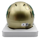 Rocket Ismail Autographed Speed Mini Helmet Notre Dame Clover Beckett 181124