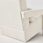 Modern Upholstered Accent Chair, Comfortable Fabric With A Pillow