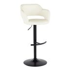 Margarite - Contemporary Adjustable Barstool With Swivel (Set of 2)