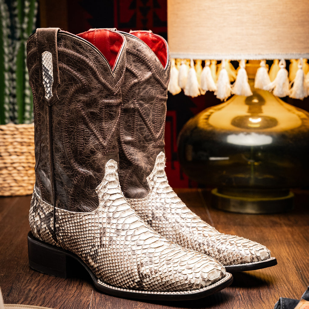 Western Collection Missouri // Python Leather Cowboy Boot // Natural