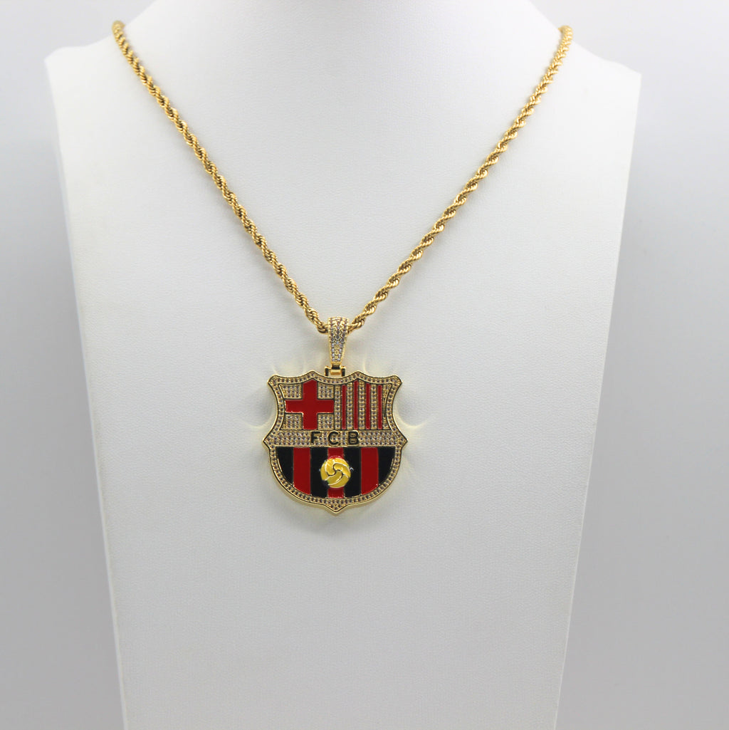 Customized Gifts Barcelona F.C. Pendant Necklace Chain for Football Fans