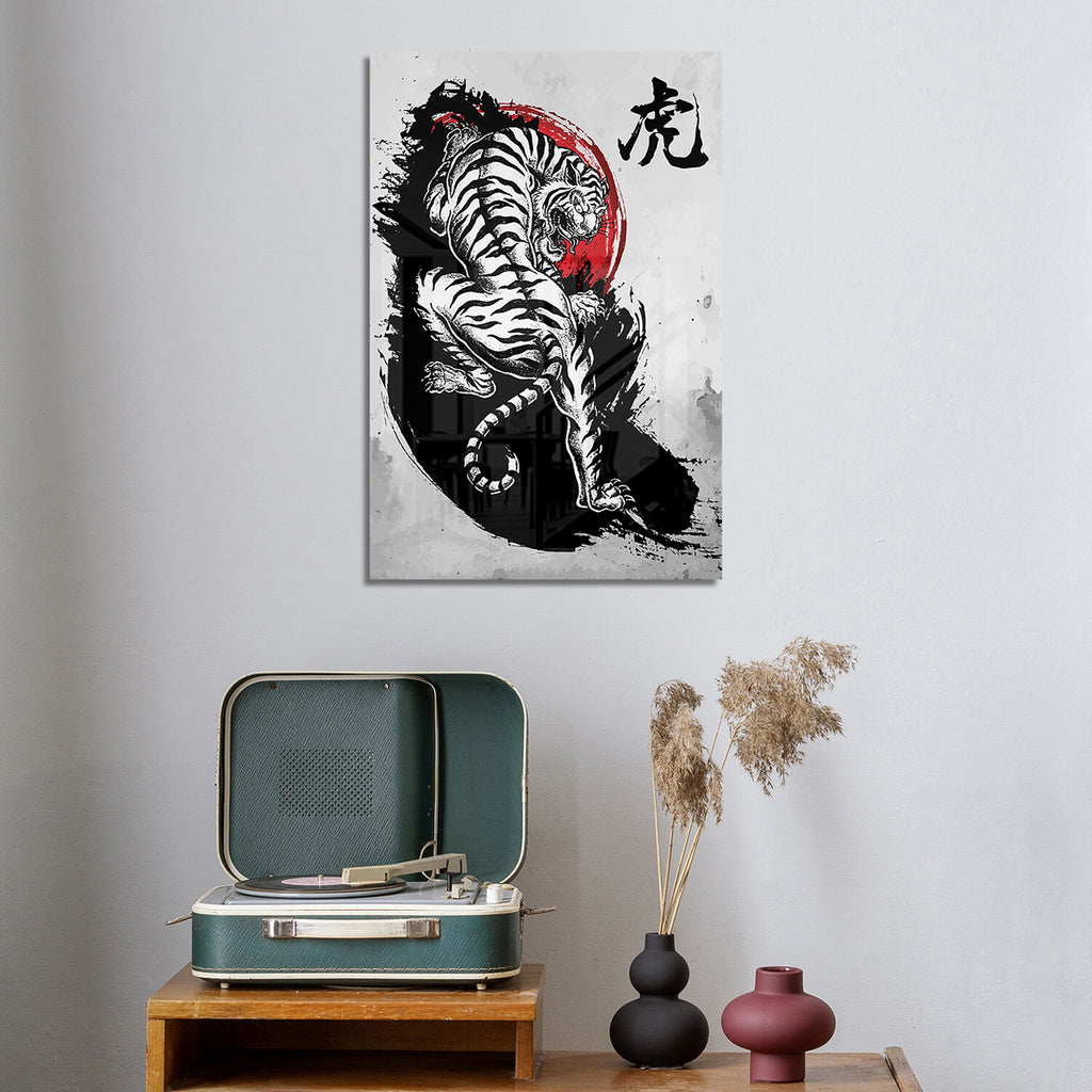 Japanese Tiger Print on Acrylic Glass by Cornel Vlad