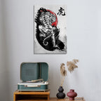 Japanese Tiger Print on Acrylic Glass by Cornel Vlad